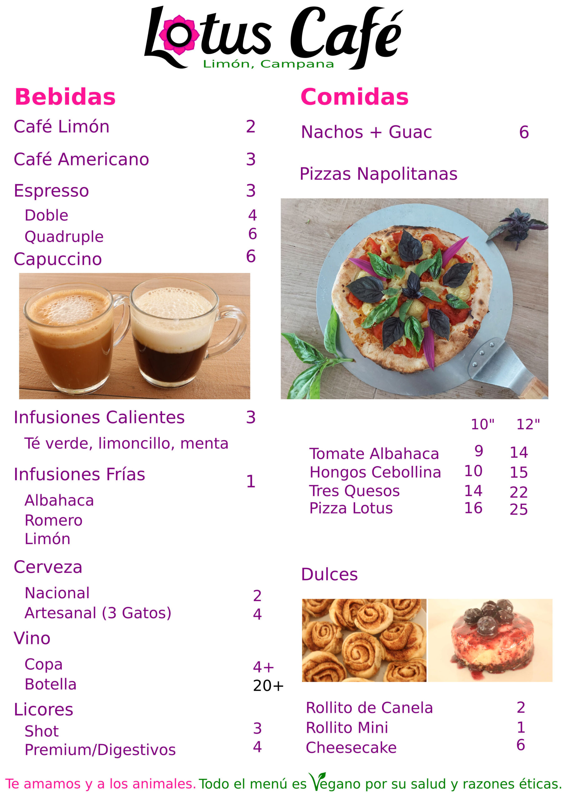 cafe lotus menu