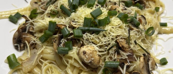 fetuccini funghi parmesano (2)